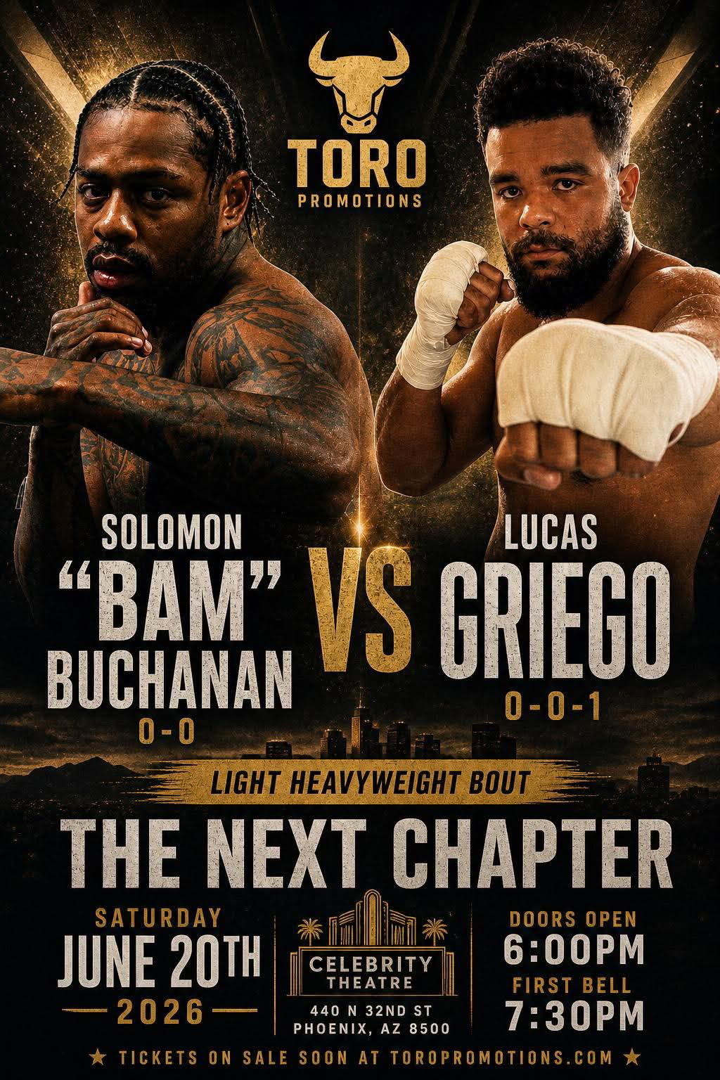 Solomon Bam Buchanan pro boxing debut at Celebrity Theatre Phoenix